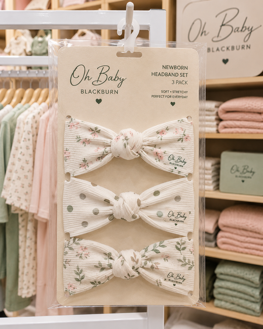 3-Pack Floral Baby Bib Set
